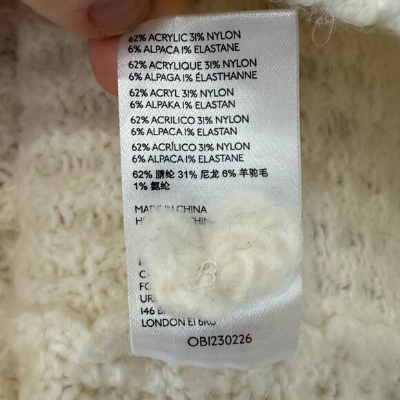 Anthropologie Alpaca Blend Textured Knit Sweater | Size Small ob1230226 - Picture 6 of 6